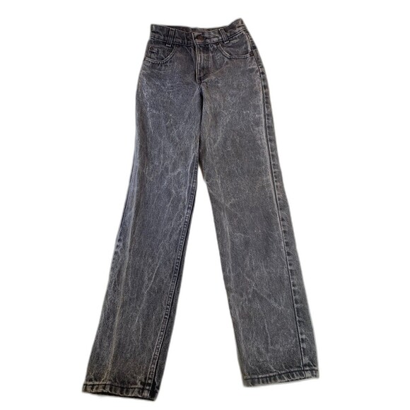 Vintage Levis 7505-0256 26x30 Black Acid Wash 80s Student Jeans Made In USA - Picture 1 of 8